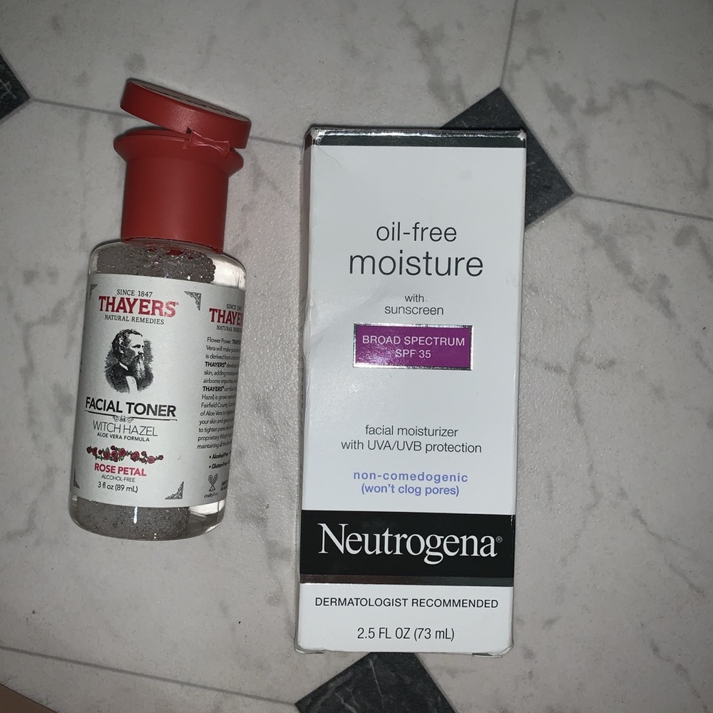 Toner and moisturizer